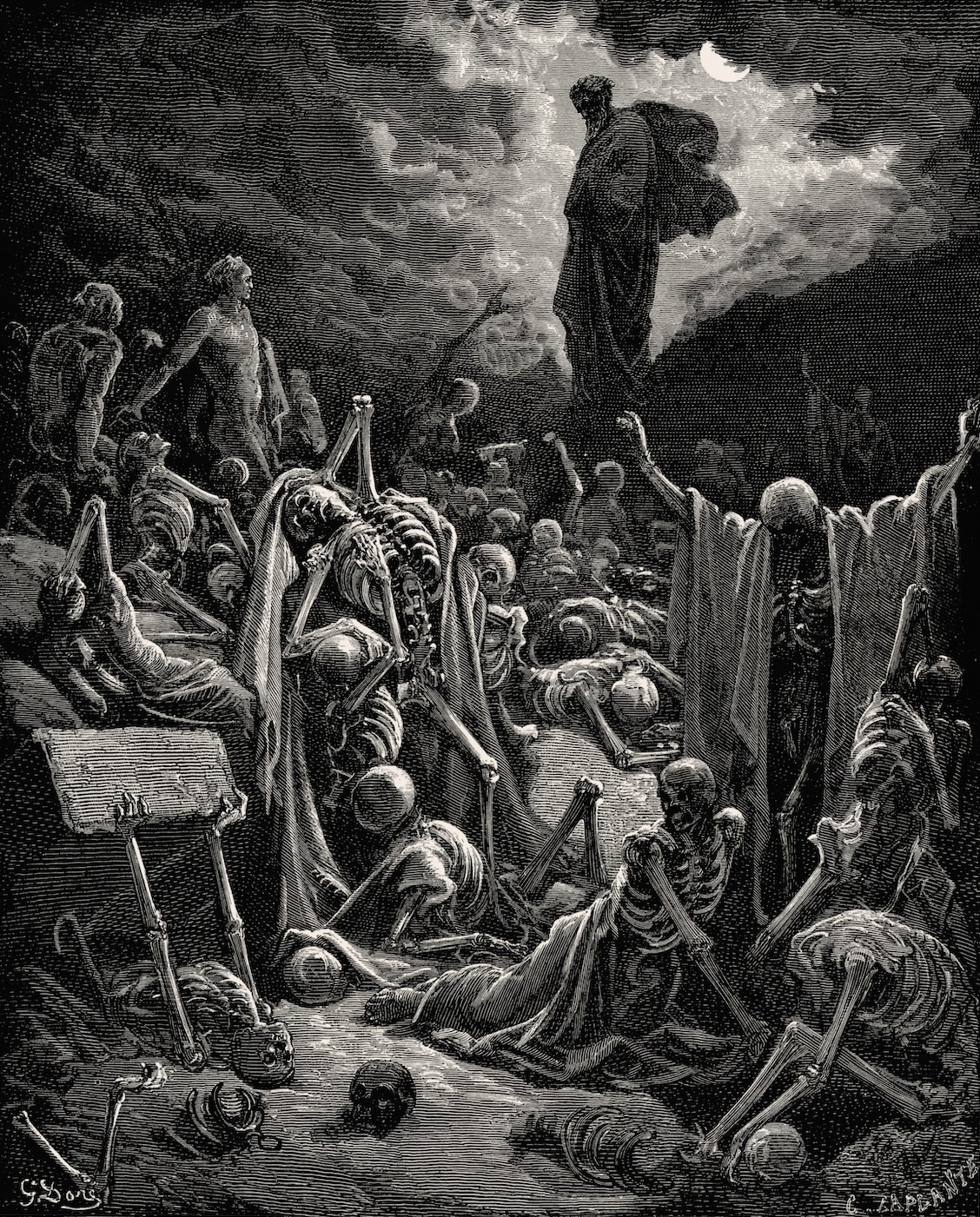 The Vision of the Valley of the Dry Bones by Gustave Doré